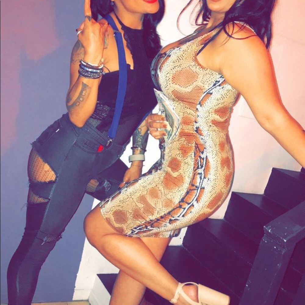 Snake print dress